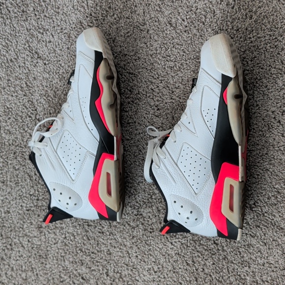 Air Jordan 6 Low Infrared Men's White/Orange Sneakers Size 10 - Picture 8 of 8